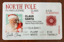 Load image into Gallery viewer, Santa’s Flight License
